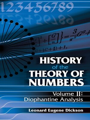 cover image of History of the Theory of Numbers, Volume II